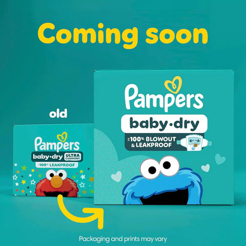 Pampers Diapers - Baby Dry - Size 4, 150 Count, Absorbent Disposable Infant Diaper (Packaging May Vary)