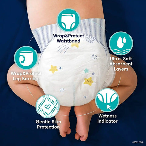 Pampers Disposable Diapers Size 3, Swaddlers 168 Count + Overnight (66 Count)