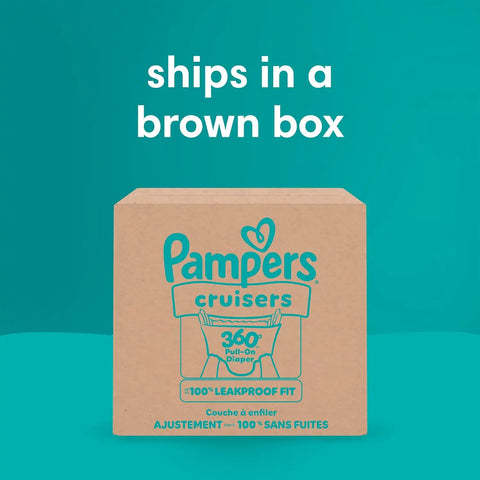 Pampers Diapers - Cruisers 360 - Size 7, 70 Count, Babyproof up to 100% Leakproof Pull-On Diaper
