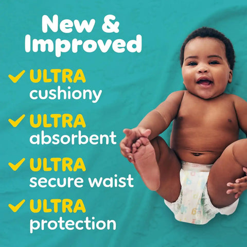 Pampers Diapers - Baby Dry - Size 7, 54 Count, Absorbent Disposable Infant Diaper (Packaging May Vary)