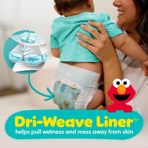Pampers Baby Dry Disposable Baby Diapers Size 7, 2 Month Supply (2 x 108 Count) with Sensitive Water Based Baby Wipes 12X Multi Pack Pop-Top and Refill (1008 Count) [Packaging May Vary]