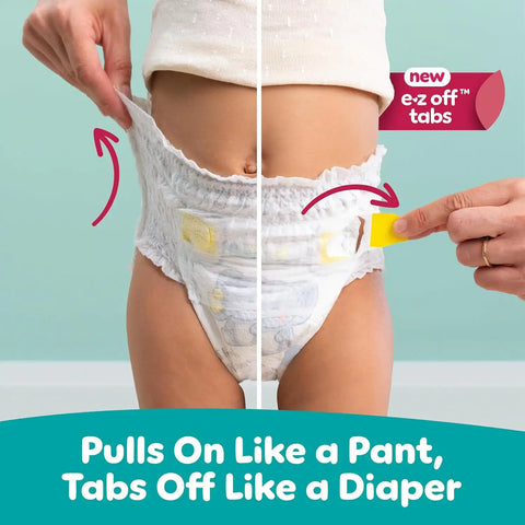 Pampers Swaddlers 360 Pull-On Diapers, Size 7, 84 Count for up to 100% Leakproof Skin Protection and Easy Changes