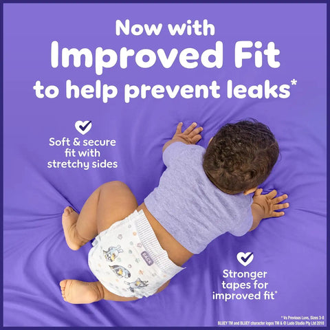 Luvs Size 5 Baby Diapers, Platinum Protection Bluey Diapers for Day & Night,Size 5 (27+ lb), 172 Count