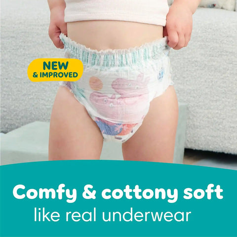 Pampers Easy Ups Pull On Training Underwear Girls, 2T-3T, 2 Month Supply (2 x 140 Count) with Sensitive Water Based Baby Wipes 12X Multi Pack Pop-Top and Refill (1008 Count)