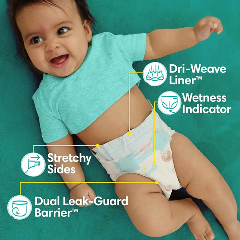 Pampers Baby Dry Disposable Baby Diapers Size 6, 2 Month Supply (2 x 144 Count) with Sensitive Water Based Baby Wipes 12X Multi Pack Pop-Top and Refill (1008 Count) [Packaging May Vary]
