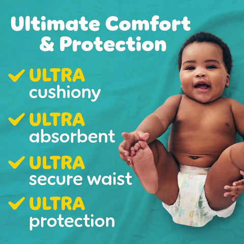 Pampers Baby Dry Diapers, Size 1, 8-14 lbs, 252 Count, Absorbent Disposable Diapers