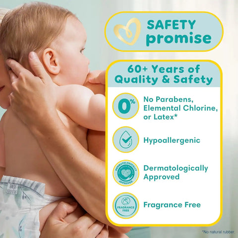 Pampers Pure Protection Disposable Baby Diapers Starter Kit (2 Month Supply), Sizes 1 (198 Count) & 2 (186 Count) with Aqua Pure Sensitive Wipes, 12X Pop-Top Packs (672 Count)